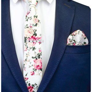 Floral Printed Necktie Tie